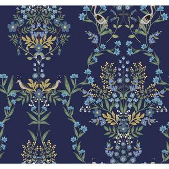 Rifle Paper Co. Sweetbrier Navy Peel and Stick Wallpaper