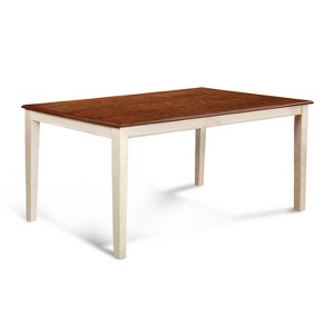 Lanfield Country Style Dining TableVintage White/Oak - ioHOMES, White Brown