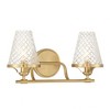 Savoy House Candler 2 - Light Vanity in  Warm Brass - 4 of 4