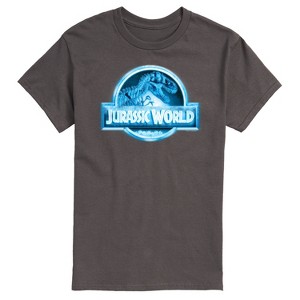 Men's - Jurassic Park - Jurassic World Logo Night Vision Short Sleeve Graphic T-Shirt - 1 of 4