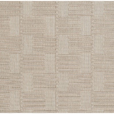 Beige Geometric Indoor/Outdoor Stain-Resistant Rectangular Rug