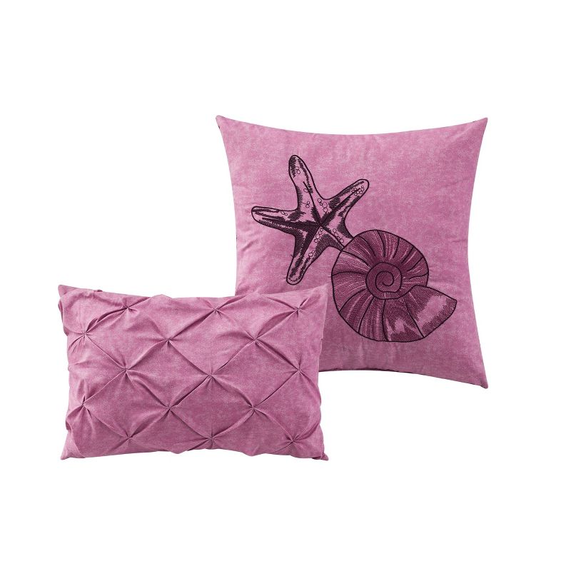 Ivory Coast Disperse Print 5pc Reversible Comforter Set Pink/Purple - VCNY, 5 of 6