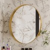 GlasFlength Decorative Wall Mirrors Modern Round Medicine Cabinet with Adjustable Shelves Elegant Design for Bathroom, Gold, 31.5"*31.5"*4.7" - 3 of 4