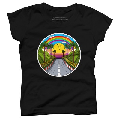 Girl's Design By Humans Summer Road Trip By underheaven T-Shirt