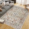 Area Rugs for Living Room Machine Washable Rugs, Non-Slip, Stain Resistant Soft Boho Vintage Carpet Low Pile Thin Rugs for Bedroom - 3 of 4