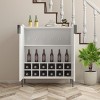 32" Bar Cabinet with Adjustable Shelf, Modern Sideboard Liquor Storage for Dining Room Kitchen-3irtyhousy - 2 of 4