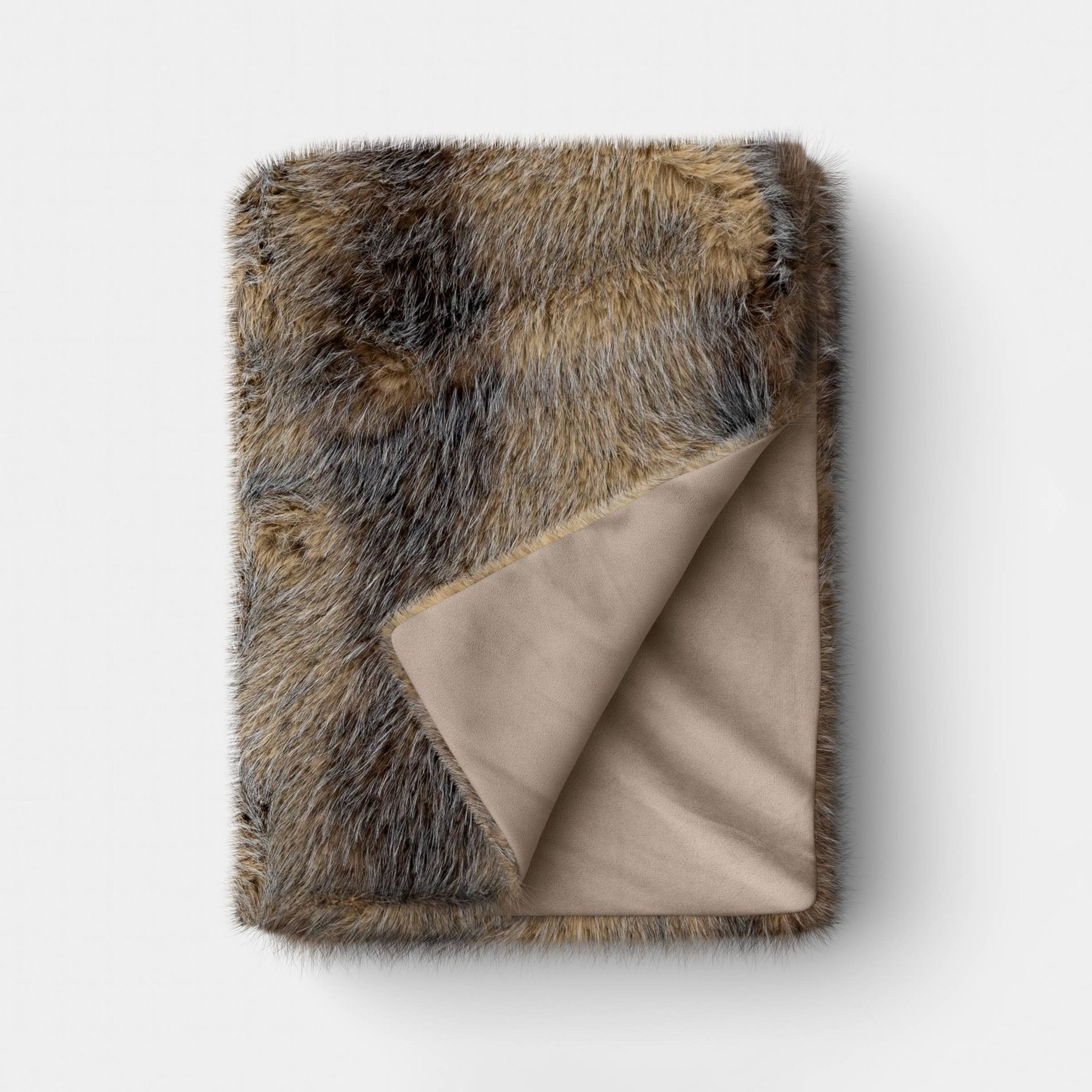 Faux Fur Throw Camel/Brown - Threshold™