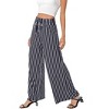 Clearlove Women's Wide Leg Pants Casual Palazzo Summer Flowy Pants Elastic High Waist Lounge Drawstring - 3 of 4