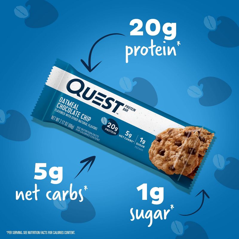 Quest Nutrition Protein Bar - Oatmeal Chocolate Chip, 6 of 11