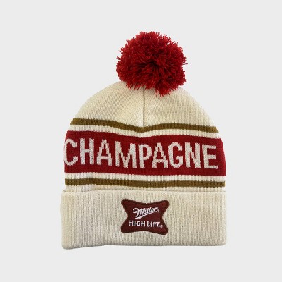 Men's Miller High Life Beanie - Red/Beige