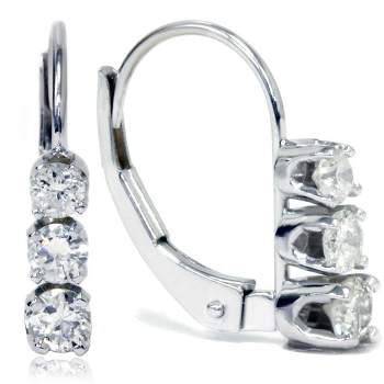 Baby Girls' Genuine Diamond Open Heart Screw Back 14K Gold Earrings - in Season Jewelry
