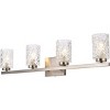 Elegant Lighting Cassie 4 lights bath sconce in satin nickel with clear shade - 3 of 4