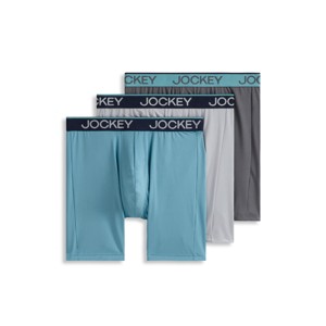 Jockey Men's Chafe Proof Pouch Microfiber 8.5" Long Leg Boxer Brief - 3 Pack - 1 of 4