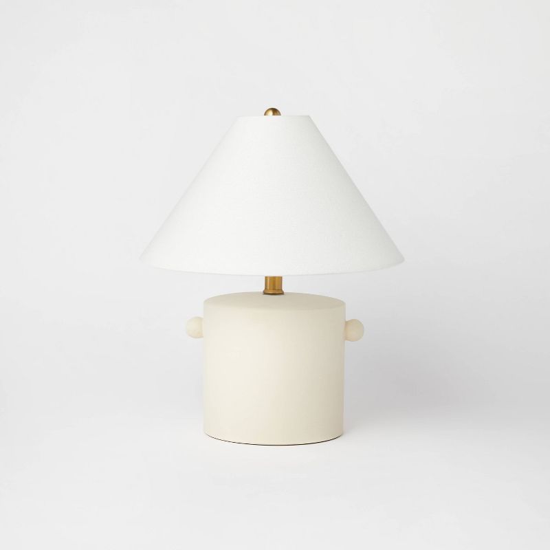 Ceramic Table Lamp with Knob Tan (Includes LED Light Bulb) - Threshold&#8482; designed with Studio McGee, 1 of 5
