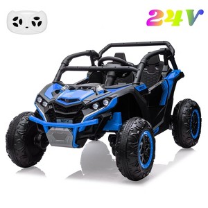 Jojoka 24V 2-Seater Ride On UTV for Kids, Electric Off-Road Truck w/Remote Control, Lights, Music, Battery Powered Ride On Car for Boys Girls - 1 of 4