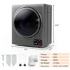 Costway Electric Tumble Compact Laundry Dryer Stainless Steel Wall Mounted 1.5 cu .ft. - image 3 of 4