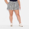 Women's Seersucker Plaid Flannel Boxer Shorts - Navy Blue - 2 of 3