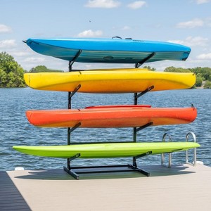 Munora - Heavy Duty Kayak Storage Rack with Wheels - 300lbs Capacity Freestanding Holder for Kayaks - 1 of 4