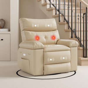 GustoWave 360° Swivel Rocking Chair for Adults, Massage Recliner Sofa, Upholstered Glider Recliner Nursery Chair for Living Room - 1 of 4