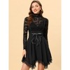 INSPIRE CHIC Women's Gothic Flare Asymmetrical Hem Tulle Steampunk Overall Skirts - 3 of 4