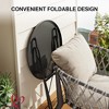 Outdoor 3-Piece Folding Bistro Set Folding Outdoor Patio Furniture Sets 2 Chairs and 1 Table - 4 of 4