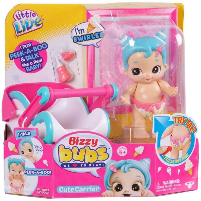 Little Live Bizzy Bubs Peek-A-Boo Baby Swirlee Tiny Baby, 1 of 2