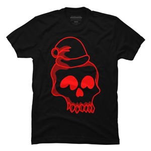 Men's Design By Humans Christmas love skull By Genthebunny T-Shirt - 1 of 4