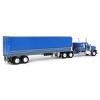 First Gear DCP 1/64 Blue Kenworth W900A 60" Flat Top Sleeper w/ 40ft Vintage Reefer Trailer 60-1688 - 3 of 4