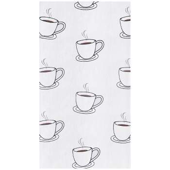 C&F Home Coffee Cups Embroidered Cotton Flour Sack Kitchen Towel