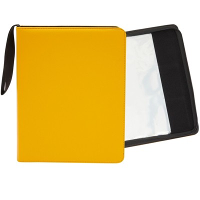 Okuna Outpost 9-Pocket Trading Card Binder with Zipper (Yellow, 10 x 12.25 in, 360 Pockets)