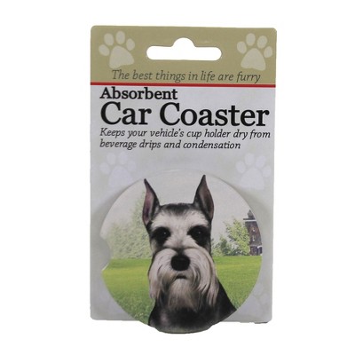 Car Coaster 2.5" Schnauzer Car Coaster Absorbant E & S Pet  -  Coasters
