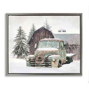 Stupell Industries Winter Rural Vintage Truck & Barn, 31" x 25" - 1 of 4