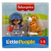 Fisher-Price Little People 2 Pack Action Toy Figure, Mail Person Girl and Brown Dog - 4 of 4