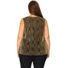 Agnes Orinda Women's Plus Size Sequin Glitter Gradient V Neck Tank Tops - 4 of 4