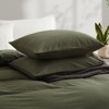Angel Sar 100% Washed Cotton Duvet Cover Set, Twin Size Fade-Resistant Bedding with Pillow Sham, Natural - 4 of 4