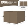 Aoodor 10' x 13' Gazebo Curtain Set Protecting Privacy Side Walls 4 Panels, Curtain Only - 3 of 4