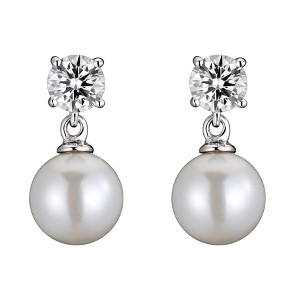 Guili Gv Sterling Silver Drop Earrings with Colored Pearls in Gold, Rose Gold, or White – Stylish Jewelry with Timeless Luxury for Any Occasion - 1 of 3