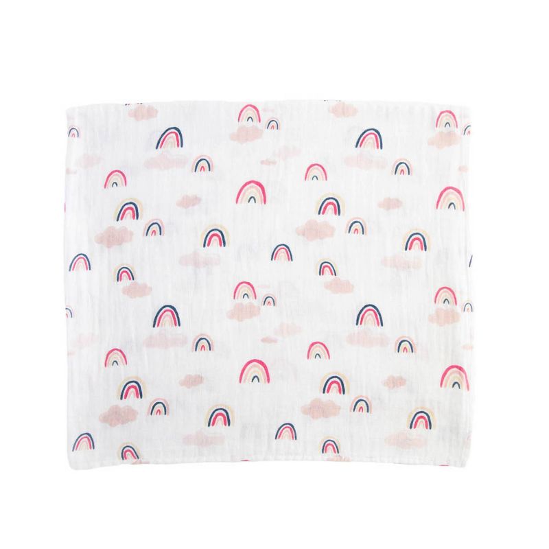 Red Rovr Organic Cotton Muslin Swaddle Blanket Single, 4 of 7