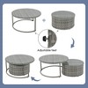9-Piece Outdoor Patio Wicker Half-Moon Sectional Sofa Set with Nesting Coffee Table and 2 Armchair - 4 of 4