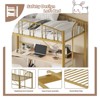 Twin Size Loft Bed with Stairs and Arched Guardrail, Metal Slats Support, No Box Spring Needed, Space Saving, Noise Free - 3 of 4