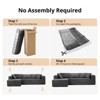 COMHOMA Boneless Couch, Compressed Sofa, Corduroy L-Shaped Sofa, No Assembly - 2 of 4