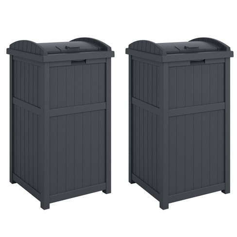 Suncast 30-gallon Durable Hideaway Trash Waste Bin Container For