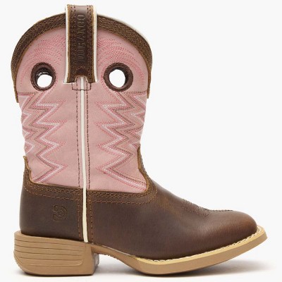 Kids Durango® Lil' Rebel Pro™ Little Kids’ Dark Chestnut Bubble Gum Western Boot