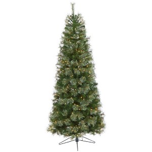 Nearly Natural 6.5' Pre-Lit Cashmere Artificial Christmas Tree Warm White Lights: Indoor Seasonal Decor - 1 of 4