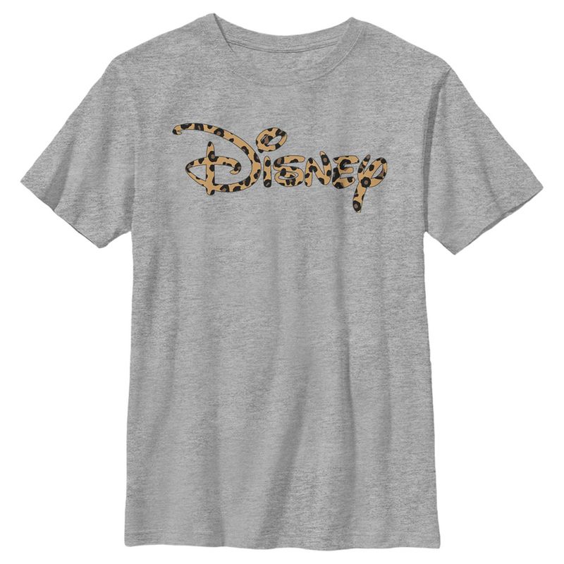 Boy's Disney Leopard Print Logo T-Shirt, 1 of 6