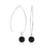 Ross-Simons Black Onyx Threader Drop Earrings in Sterling Silver - 3 of 4