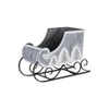 HomeRoots 12" Gray Galvanized Metal Christmas Sleigh Tabletop Sculpture - 4 of 4