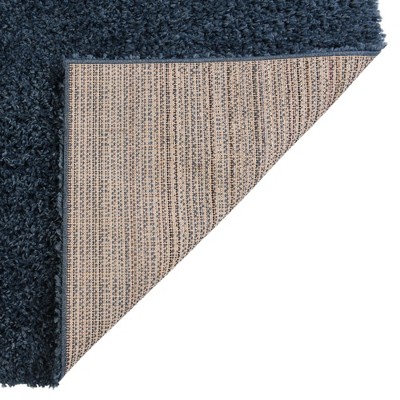 Marine Blue Braided Shag 8' x 10' Synthetic Area Rug