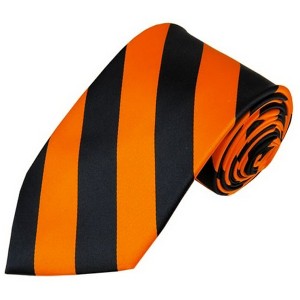 Men's 2.75 W And 58 L Inch With 0.75 Inch Stripe Width College Stripe Slim Woven Necktie - 1 of 3