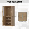MAYEERTY Natural Wood Grain Storage Cabinet Set - 4 of 4